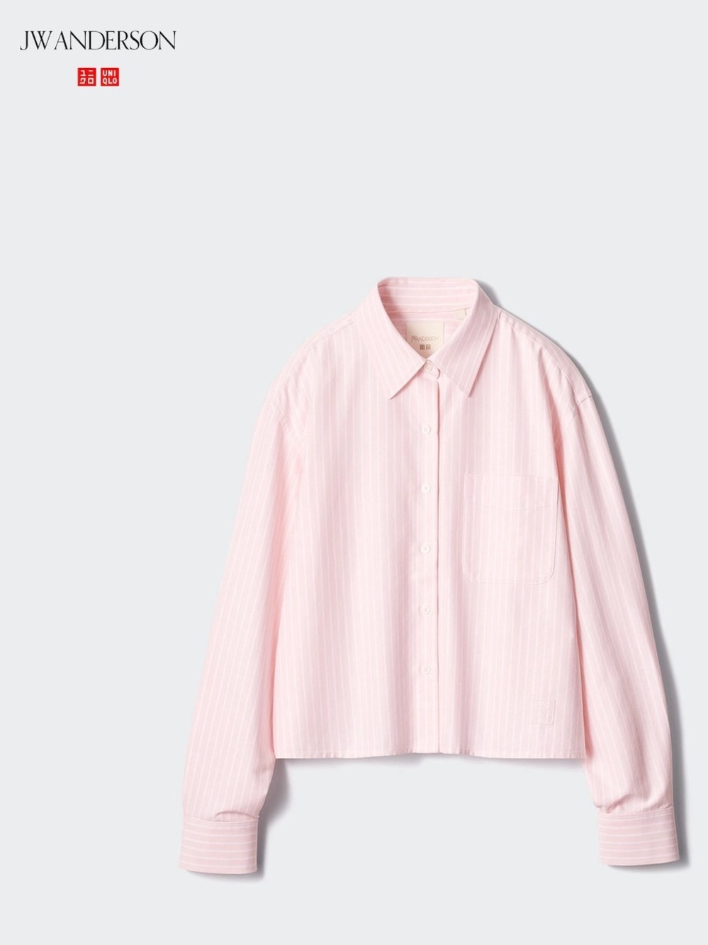 JW Anderson x Uniqlo Baby Pink white stripe button down small nwot